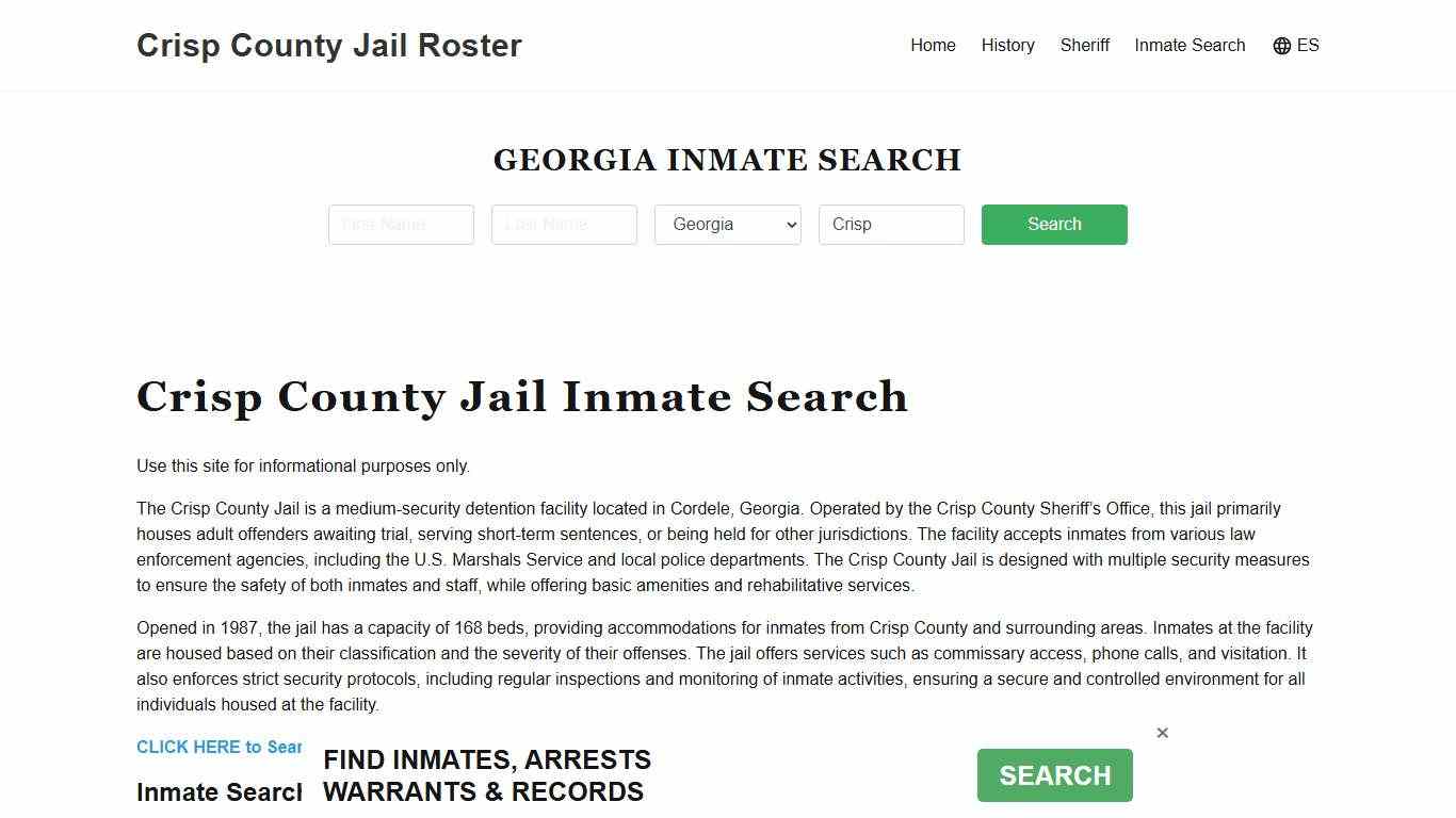 Crisp County Jail Roster Lookup, GA, Inmate Search